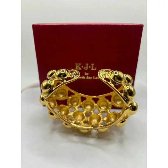 Kenneth J Lane Champagne Bubble Cuff Bracelet NEW in Box KJL - Picture 5 of 14